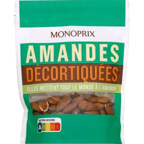 Monoprix Amandes Decortiquees Le Paquet De 125G