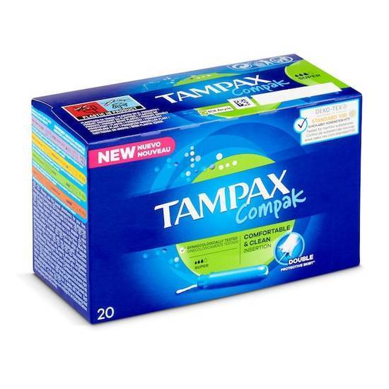 Tampón super Tampax caja 20 unidades)