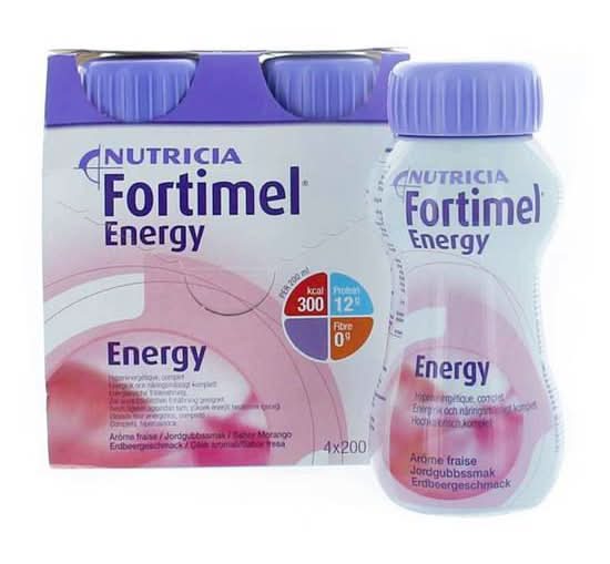 Suplemento Nutricional Energy Morango Fortimel emb. 4 X 200 ml