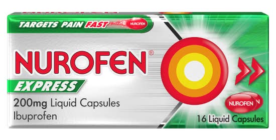 Nurofen Express Pain Relief 200mg Liquid Capsules (16 pack)