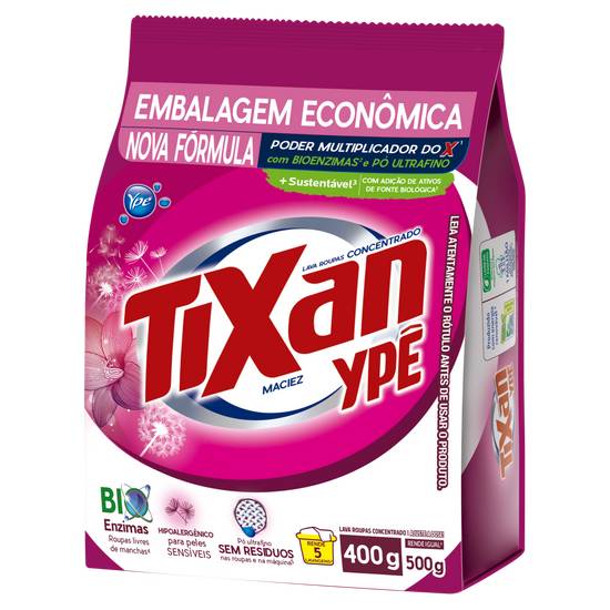 Ypê lava roupas em pó tixan maciez (400g)