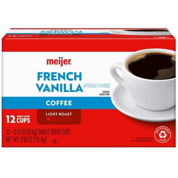 Meijer French Vanilla Coffee Pods, 12 ct