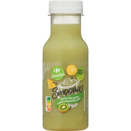 Carrefour Sensation - Smoothie jus (250 ml) (ananas - kiwi - citron vert)