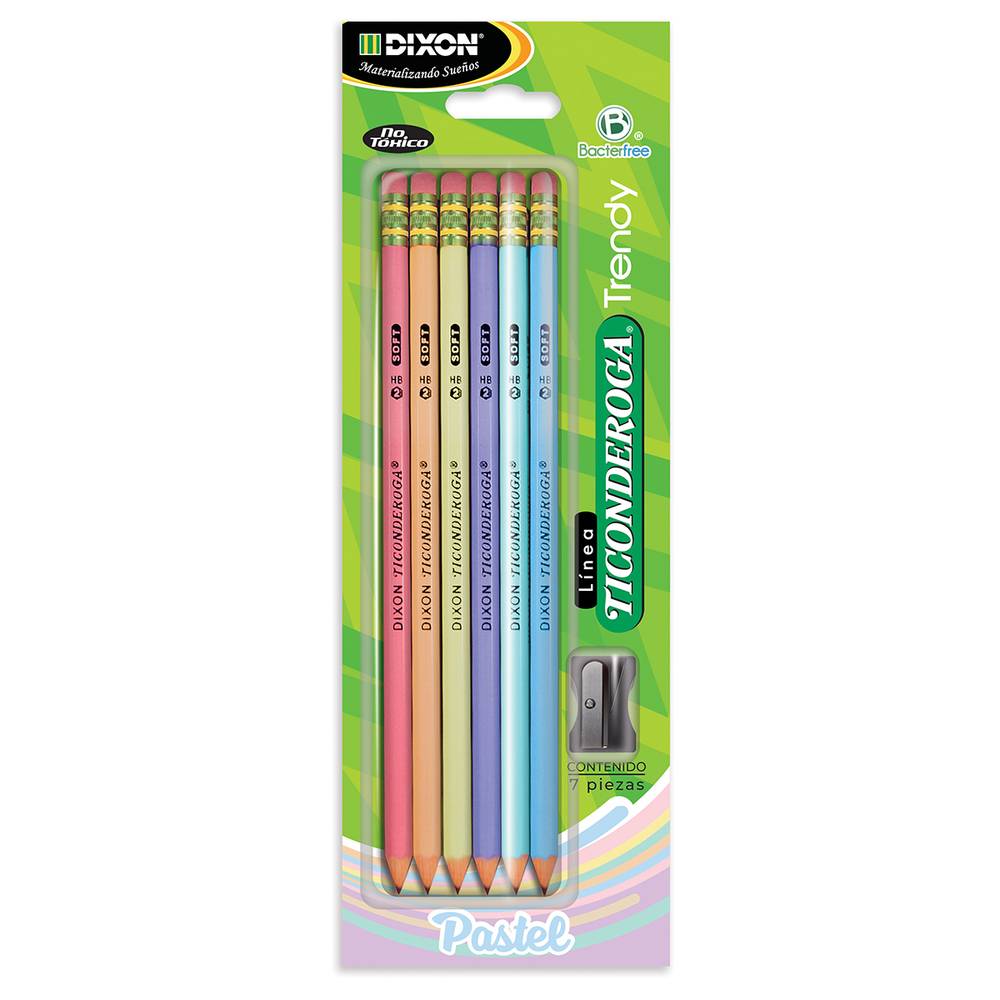 Dixon lápiz ticonderoga trendy (7 piezas)