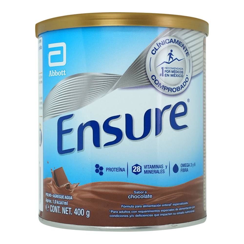 Abbott suplemento ensure sabor chocolate (lata 400 g)