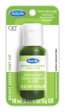 Satin Ice Food Color Gel, Bright Green (0.61 fl oz)
