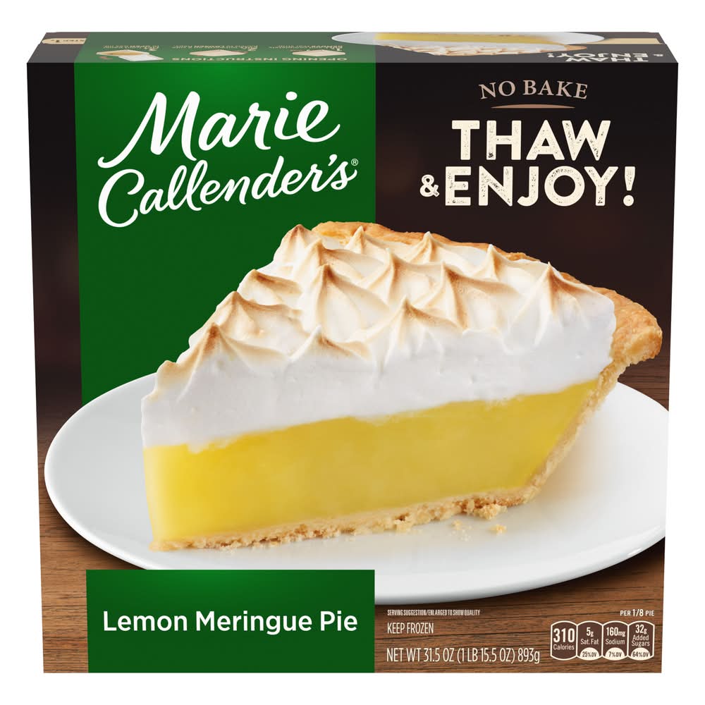Marie Callender's Thaw & Enjoy Pie, Lemon Meringue (31.5 oz)
