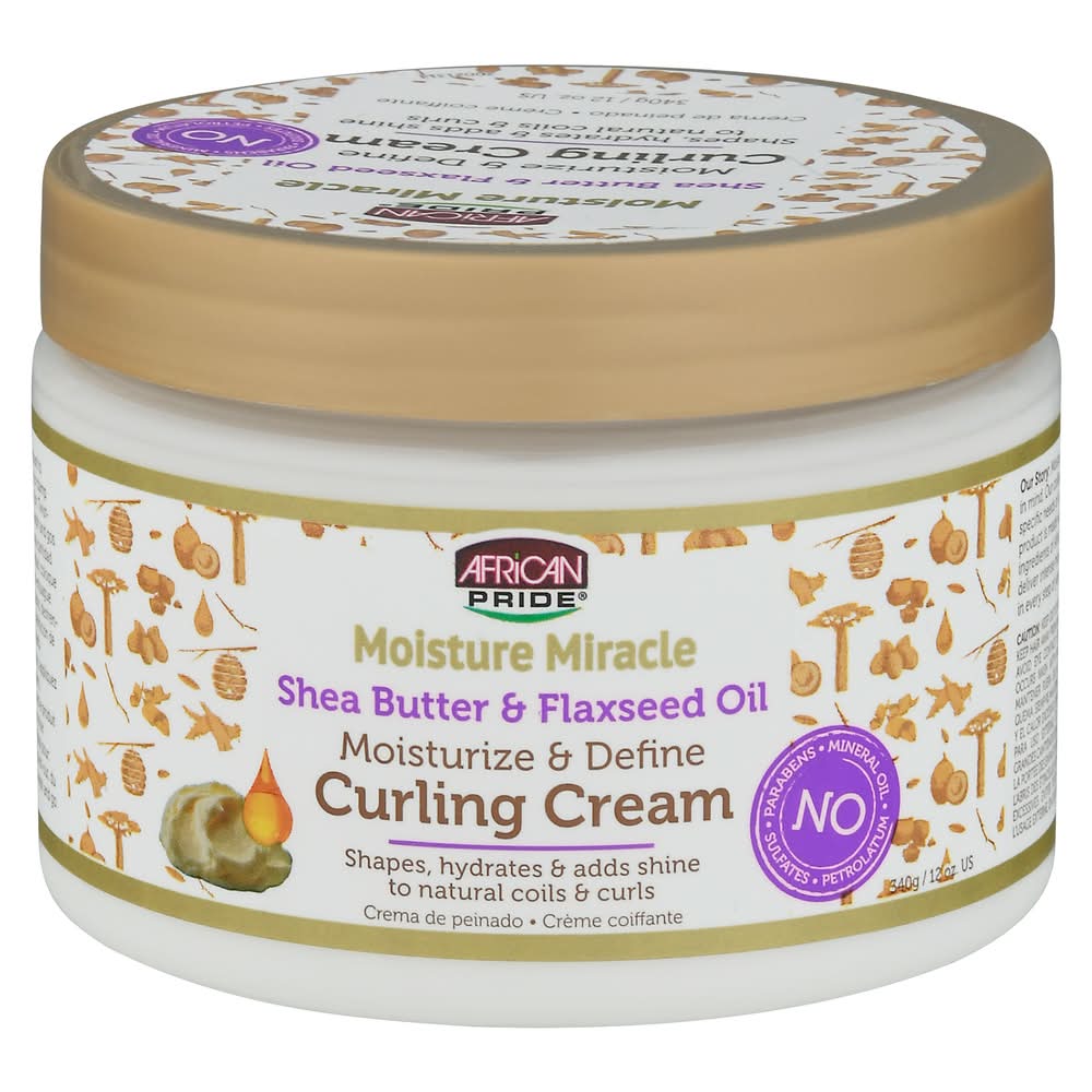 African Pride Shea Butter & Flaxseed Oil Curling Cream (12 oz)