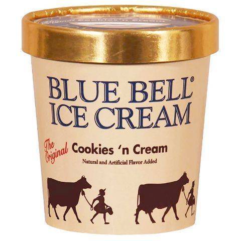 Blue Bell Ice Cream Cookies 'n Cream Pint