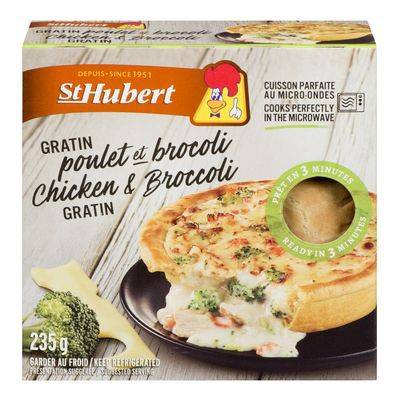 St hubert pâté de brocoli et poulet au gratin (235g) - broccoli and chicken gratin pie (235 g)