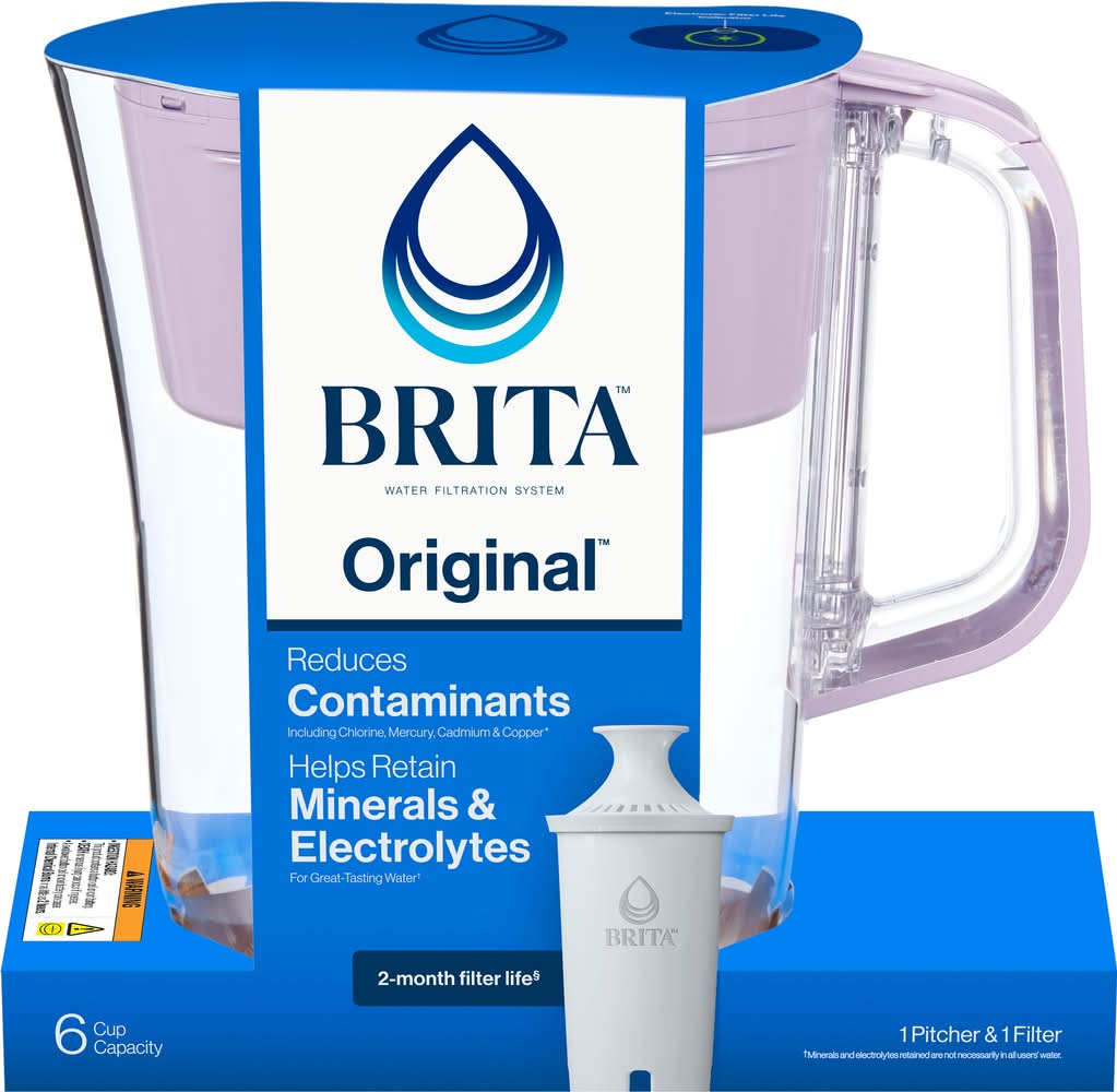 Brita Denali Water Pitcher Lilac 6 Cup, Misty Lilac