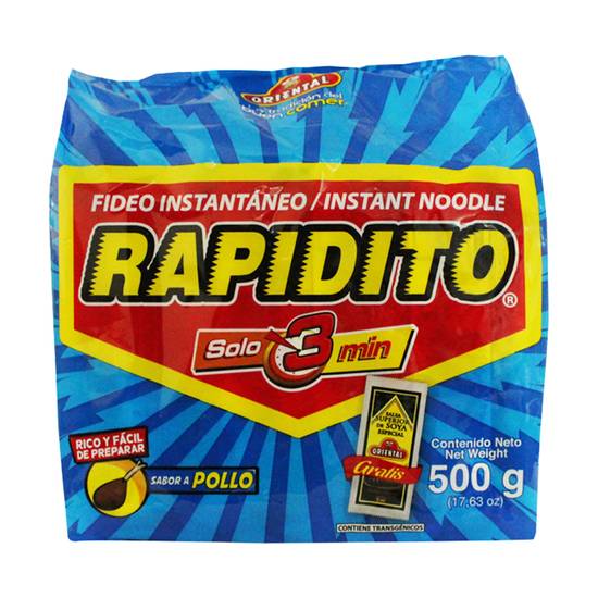 Tallarín Fideo Rapidito Pollo Oriental 500 Gr