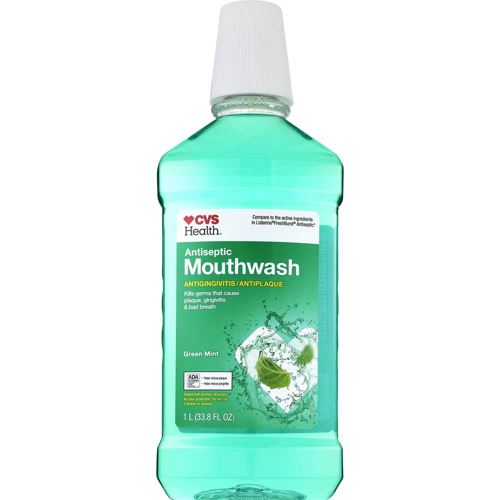 Cvs Health Antiseptic Mouthwash For Antigingivitis & Antiplaque (green mint)