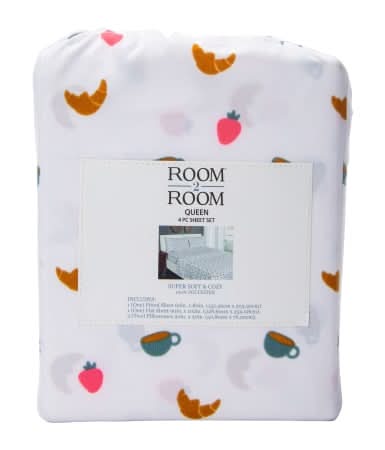 Room 2 Room™ Queen Size Sheet Set 4-Piece Foodie