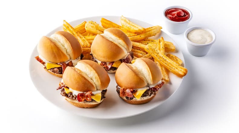 New! Cheesy Bacon Sliders