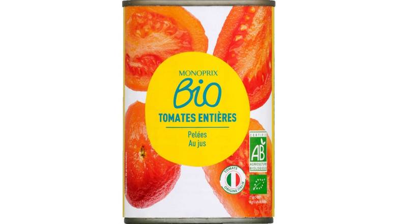 Monoprix Bio Tomates entières pelées bio La boîte de 240 g net égoutté