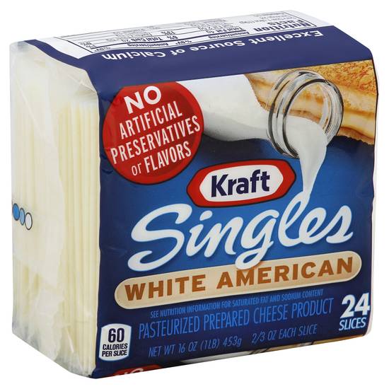 Kraft Singles White American Cheese (24 slices)