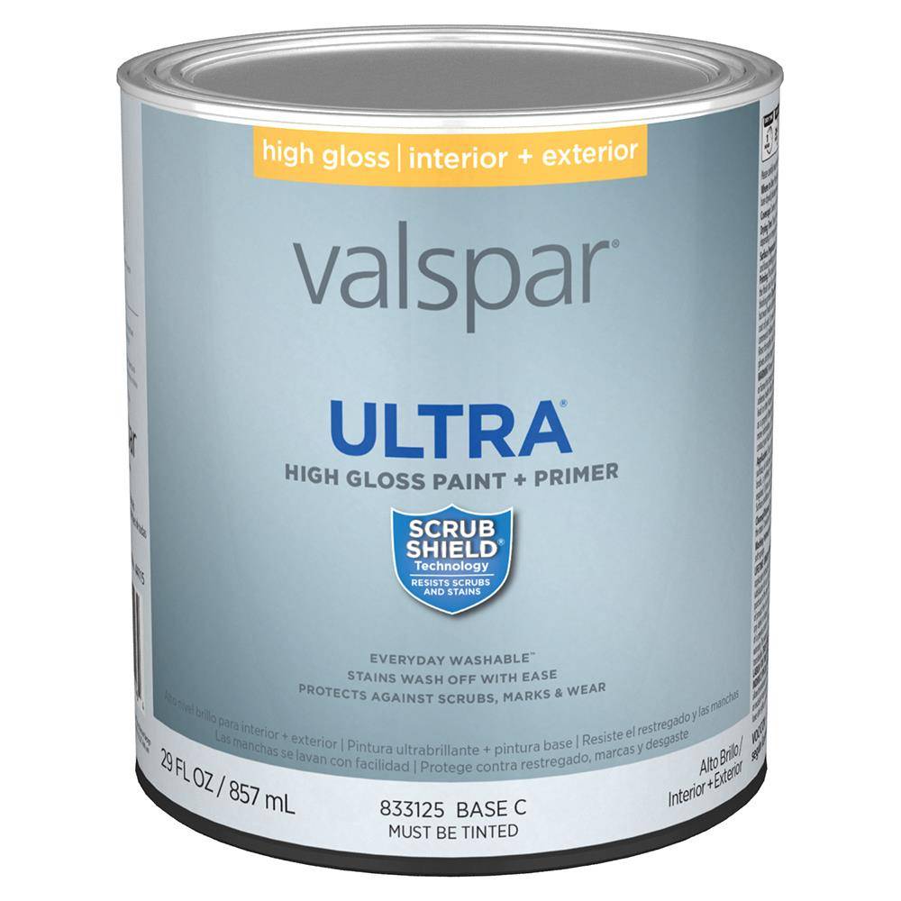 Valspar High-gloss Base C Latex Interior/Exterior Door and Trim Paint (1-quart) | 007.0833125.005