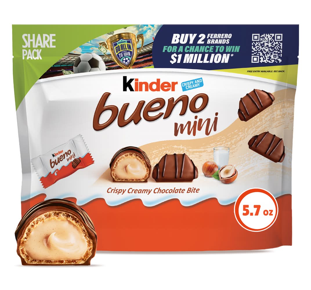 Kinder Bueno Mini Crispy Creamy Chocolate Bites, Crispy-Hazelnut Cream (5.7 oz)