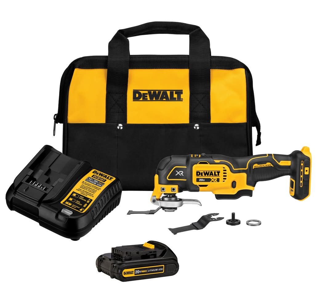 DeWalt XR 20-volt Max Cordless Brushless 3-speed 6 -Piece Oscillating Multi-Tool with Soft ( 1 -Batteries Included and Charger Included )