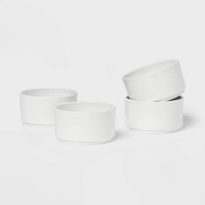 Threshold Plastic Stella Mini Snack Bowl 10 oz, White (4 ct)