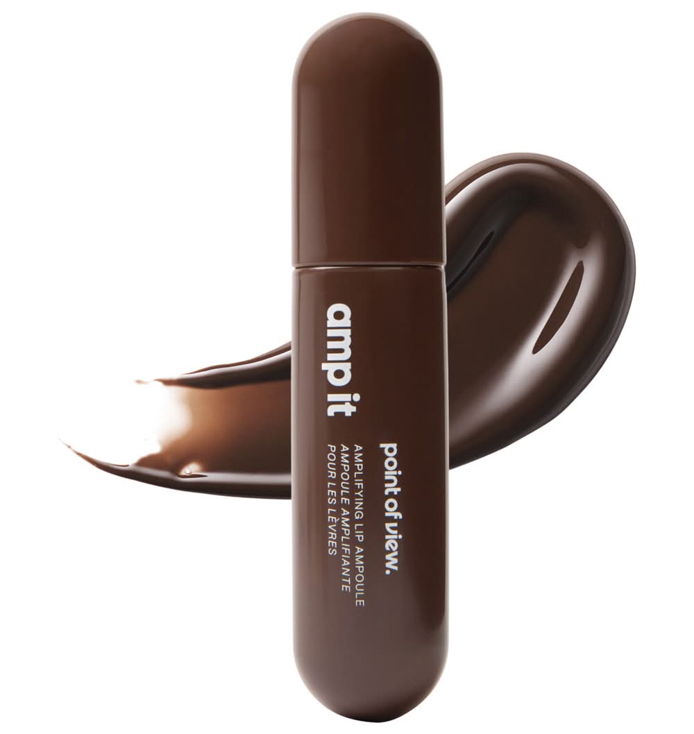 point of view. amp it amplifying high-shine smoothing lip balm ampoule Rich Cocoa