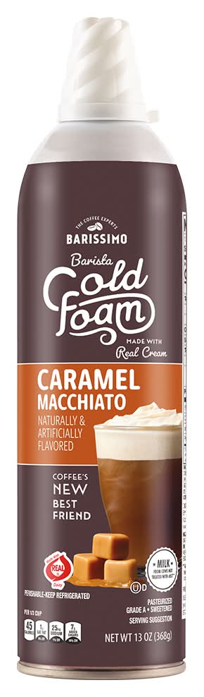 Barissimo Barista Cold Foam, Caramel Macchiato (13 oz)