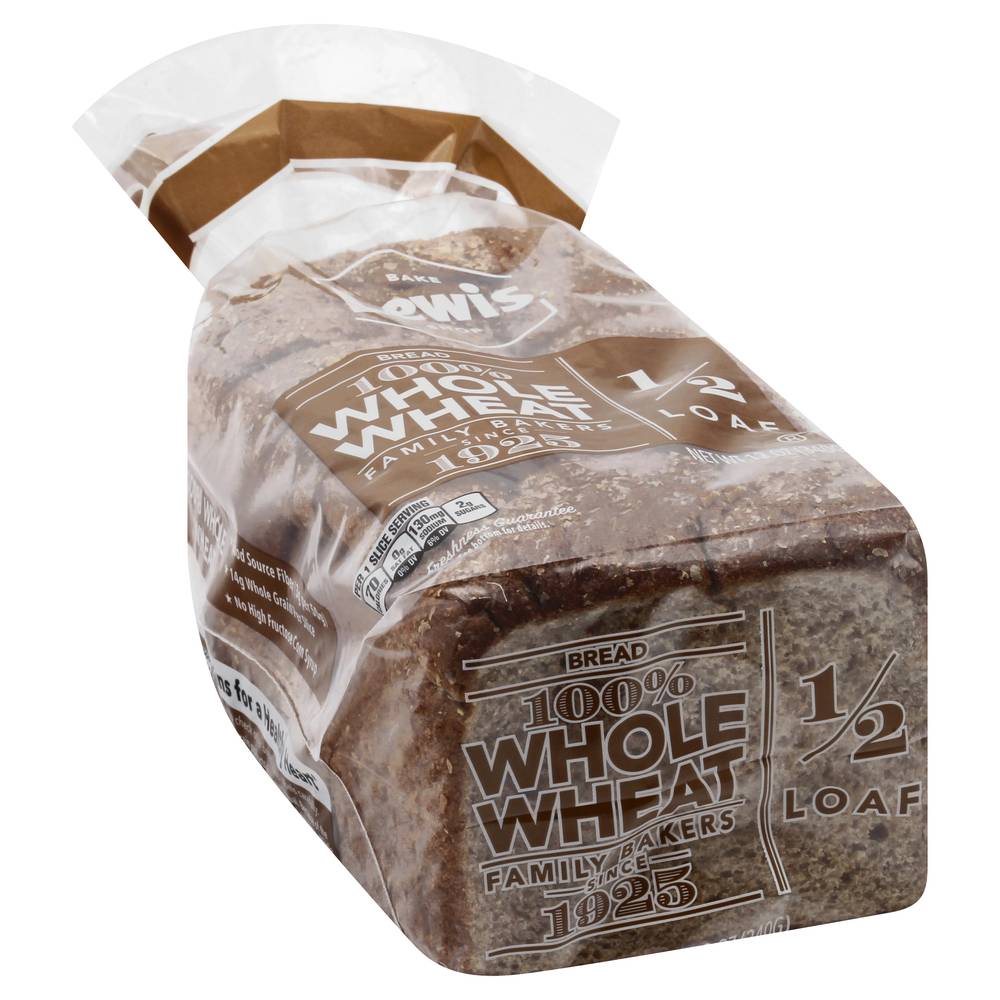 Lewis Half Loaf 100% Whole Wheat Bread (12 oz)