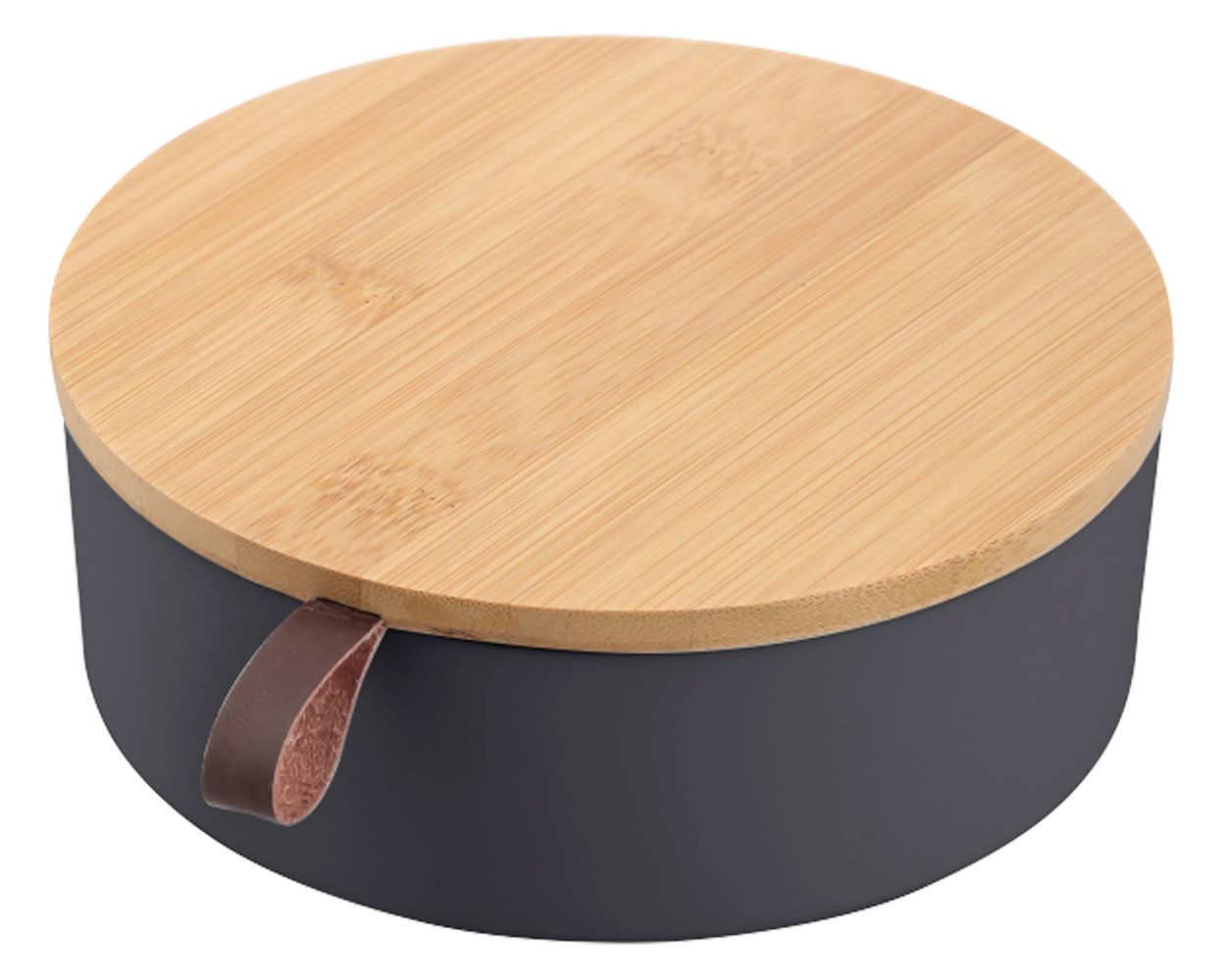 Caja organizadora bambú/negro 14 cm