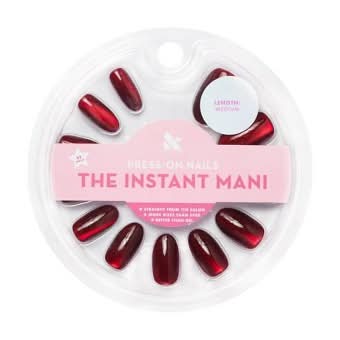 Olive & June The Instant Mani Press on Oval Fake Nails, M, Velvet (42 ct)