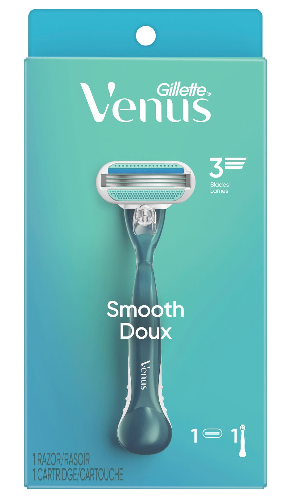 Gillette Venus Smooth Razor 3 Blades, Women (1.6 oz)