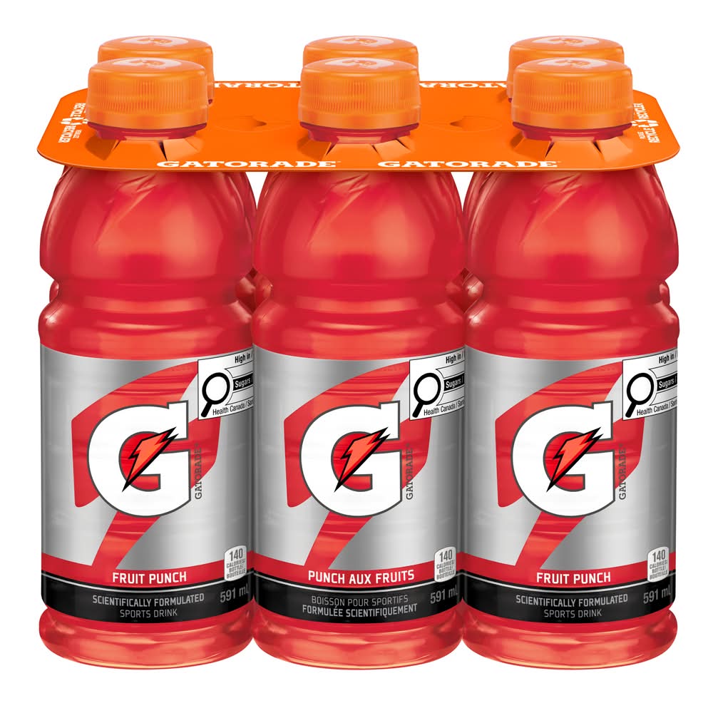 Gatorade Sport Drinks, Fruit Punch (6 x 591 ml)