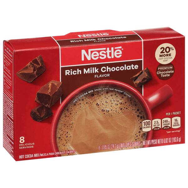 Nestle Hot Cocoa Mix, Rich Milk Chocolate 8-0.85 oz