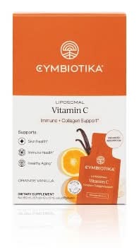 Cymbiotika Liposomal Vitamin C Liquid Dietary Supplement, Orange-Vanilla (12 x 0.5 fl oz)