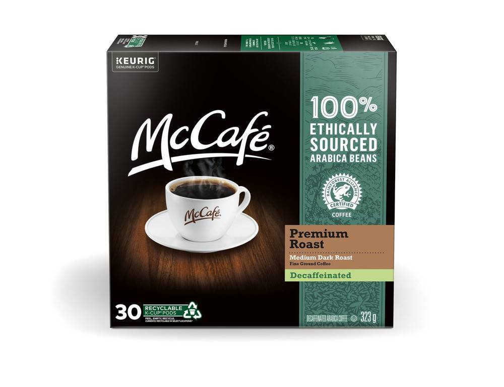 Keurig Mccafé Premium Roast Decaf Recyclable K-Cup Pods (323 g)