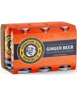 Hurricane Head Ginger Beer Cans 6x375ml