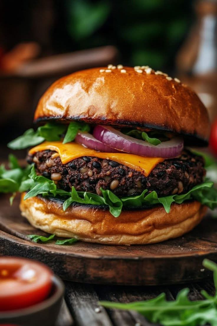 BURGER VEGAN POIS CHICHE OU QUINOA + FRITE MAISON