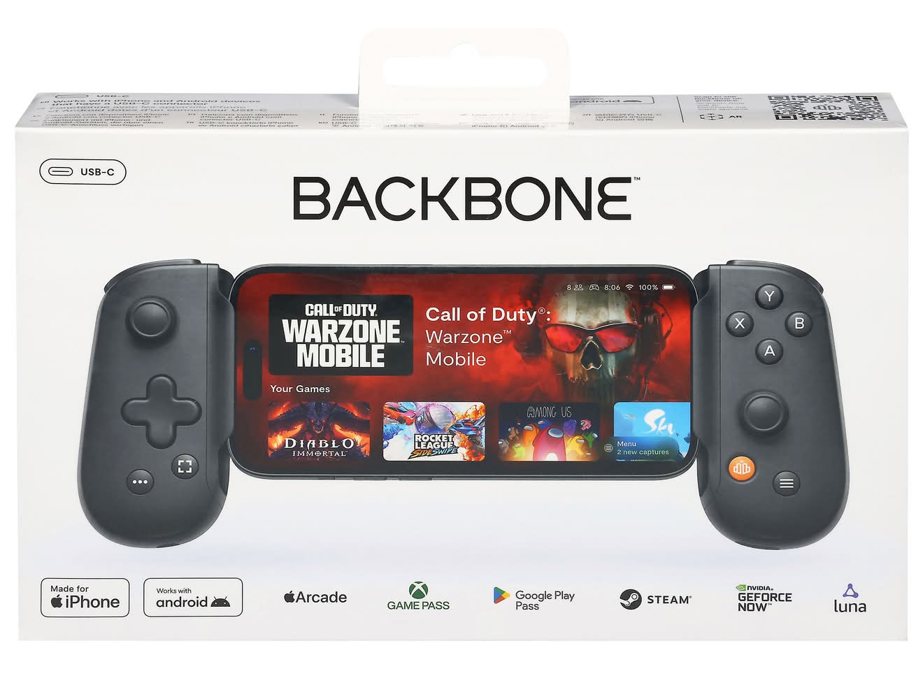 Backbone Mobile Gaming Controller, Black