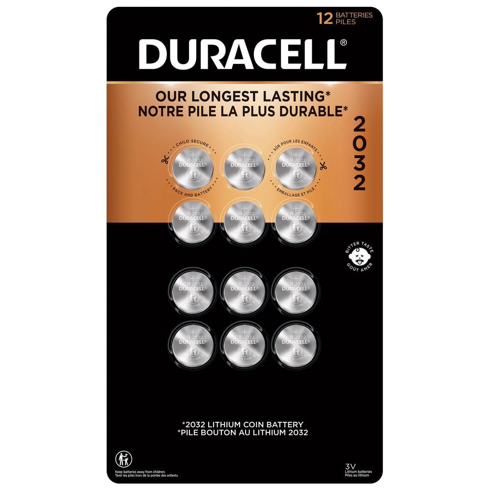 Duracell Lithium 2032 Coin Batteries (12 ct)