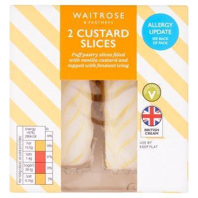 Waitrose & Partners 2 Custard Slices