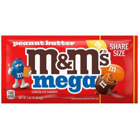 M&M Mega Peanut Butter Share Size 2.83oz