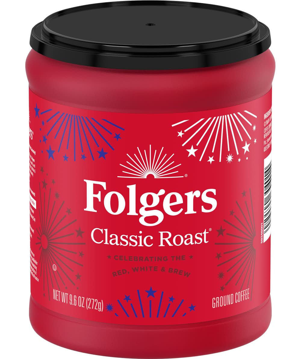 Folgers Medium Ground Coffee, Classic Roast (9.6 oz)