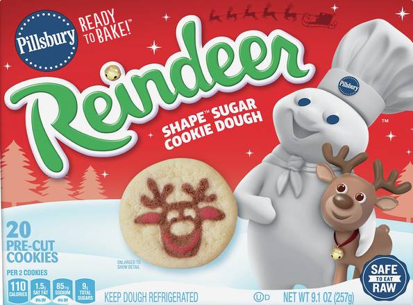 Pillsbury Shape Reindeer Sugar Cookie Dough (20 ct)