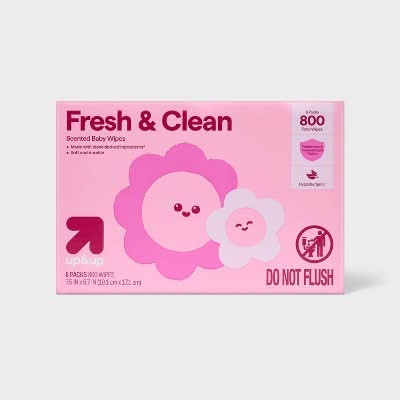 up&up Scented Baby Wipes, 6.75 in x 7.5 in (8 ct)
