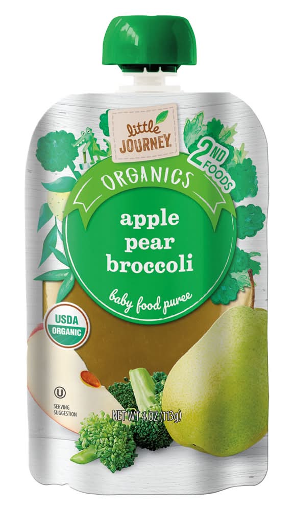 Little Journey Organics Baby Food Puree, Apple Pear Spinach (4 oz)