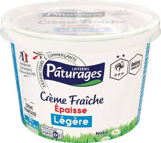 Crème fraîche épaisse légère - paturages - 459g