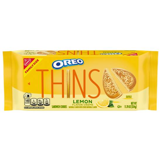 Oreo Thins Creme Sandwich Cookies (lemon)