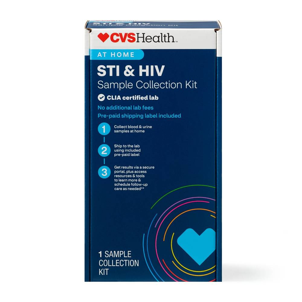 Cvs Health At Home Sti & Hiv Test Kit, 1 Ct