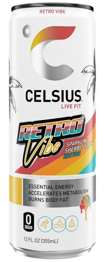 Celsius Live Fit Retro Vibe Sparkling Sherbet Slush