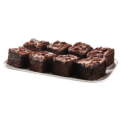 Giant Eagle Brownies, Fudge, Iced, 8 Count